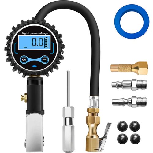 Long Tube Tire pressure gauge meter 3-200Psi High-precision Tyre Air Pressure Tester For Car Motorcycle Universal
