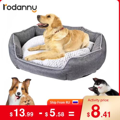 Rodanny Super Soft Waterproof Pets Sofa Dog Bed Cat Sleeping Couch Mat Cotton Warm Washable Kennel Mat