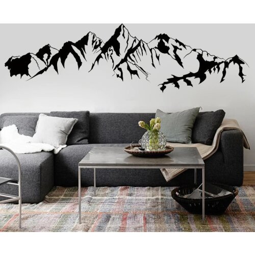 Mountain Landscape Vinyl Wall Stickers Mountain range tribes Living Room Bedroom Wall Art Decal Waterproof Wall Decor Mural Z360