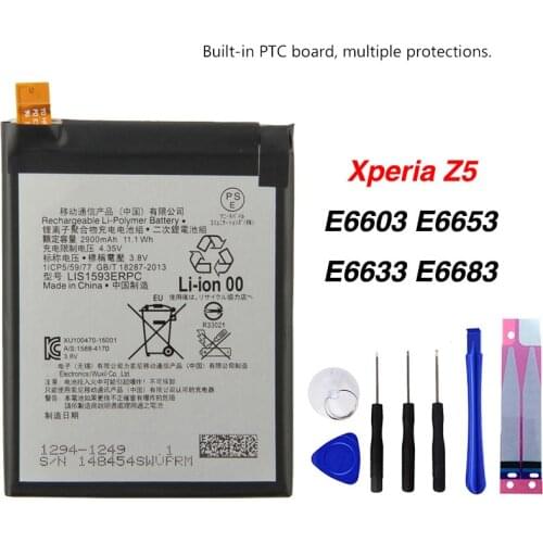 Original LIS1593ERPC Battery For Sony Xperia Z5 E6603 E6653 E6633 E6683 2900mAh