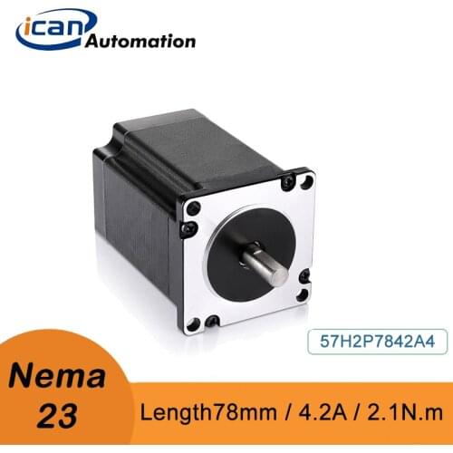 ICAN Motor Stepper 2.1Nm 4.2A Length78mm Step Motor Nema 23