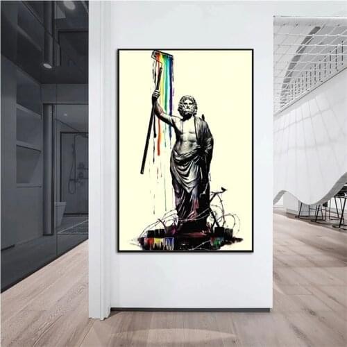 David Sculpture Graffiti Art Canvas Painting Funny Wall Art Posters Modern Living Room Bedroom Aesthetics Wall Decor No Frame