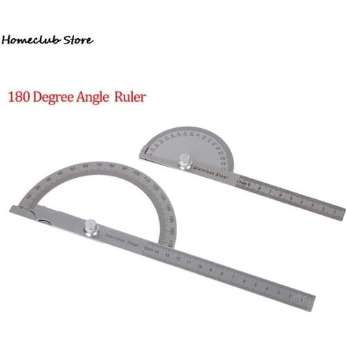180 Degree Protractor Metal Angle Finder Goniometer Angle Ruler Stainless Steel Woodworking Tools Rotary Measuring Ruler 100/150