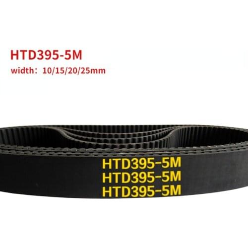 Arc HTD 5M Timing belt C=395 width10/15/20/25mm HTD 5M synchronous Belt 395-5M