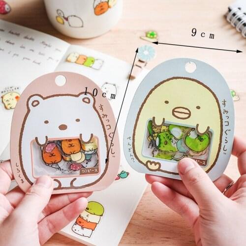 1Pack Sticker Stationery Japanese Kawaii Corner Bio Pvc Stickers Diary Planner Scrapbooking Decor Papeterie