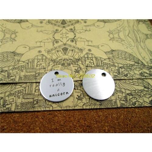 10pcs-stainless steel Charms "I'm really a unicorn" DIY Charms Pendants for necklace/bracelet/keychain DIY jewelry