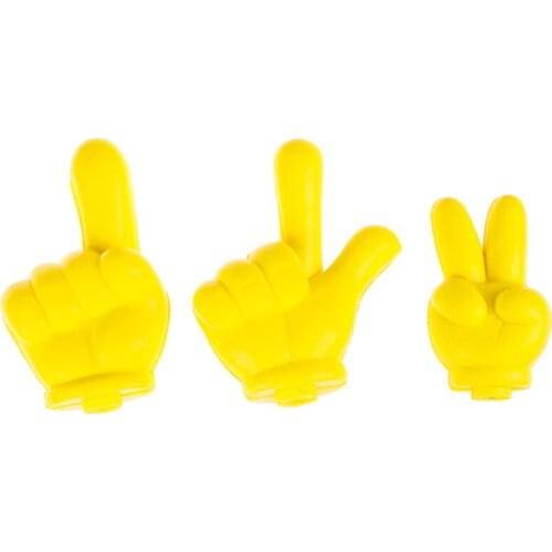 10cm Cute Yellow Finger Eva Decorative Car Topper Balls Car Antenna Topper