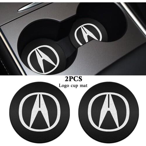 2pcs/set Car Decoration Interior Accessories Durable Silicone Non-slip Cup Coaster For ACURA MDX ILX RDX TLX TL RL