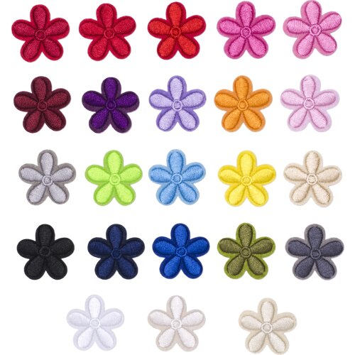 23 kinds flowers Series For Clothes Iron on Embroidered Patches For Hat Jeans Sticker Sew-on DIY Patch Applique Badge Decor