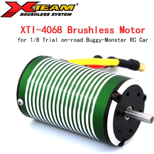 X-TEAM 4068 Brushless Motor Series BLDC Motor Electromotor for Remote-Control RC Cars 1/8 Trial on-road Buggy-Monster