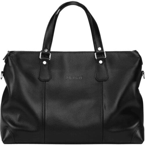 Genuine leather cow skin men large outdoor travel bag soft holdall