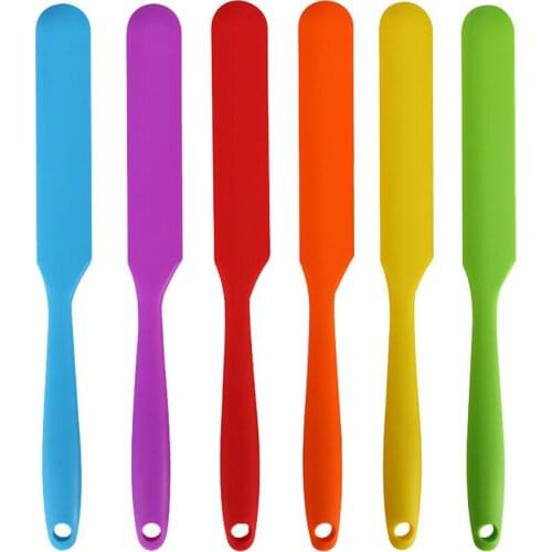 Colorful Silicon Color Plate Hair Coloring Dye Hot Oil Treatment Cake Cream Scraper Blade Hairdressing Tools E1142