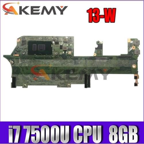 DA0X31MBAF0 907559-001 907559-601 for HP Spectre 13-W X360 13-W010CA 13-W Laptop motherboard CPU I7 7500U 8GB 100% test