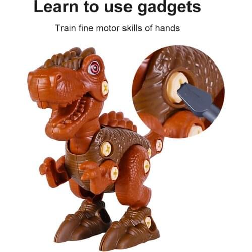 Jurassic DIY Dinosaur Tyrannosaurus Indominus Rex I-Rex Training Flexible Joints Assemble Toys Assembly Puzzles Ability