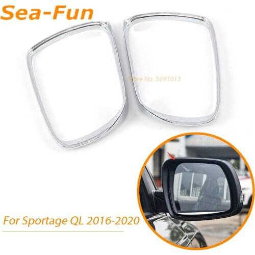 For Kia KX5 Sportage QL K5 Optima Ceed 2016-2020 Car Rearview Mirror Rain Shield Frame Visor Cover Sticker Car Accessories