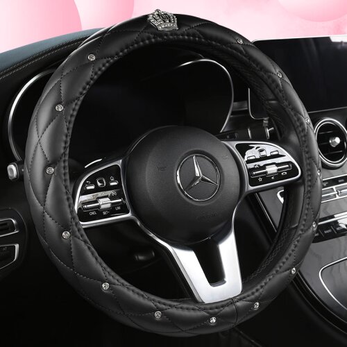 Leather Women Girl Car Steering Wheel Cover for CX-3 CX-4 CX-5 CX-7 CX-9 Mazda 3 Axela 6 Gh Gj Demio Anti-Slip Funda Volante