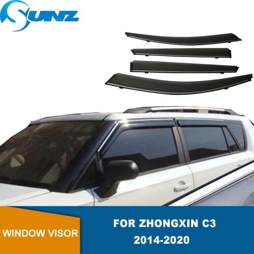 Window Visor For Zhongxin C3 2014 2015 2016 2017 2018 2019 2020 2021 Sun Rain Wind Deflector Awning Shield Vent Guard Shade SUNZ