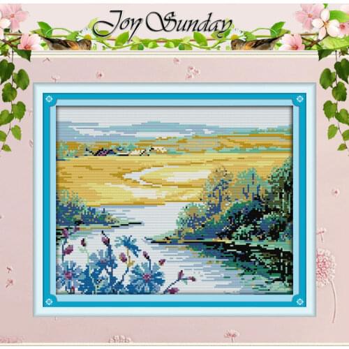 Beautiful Spring Season Counted Cross Stitch 11CT 14CT Cross Stitch Set Wholesale Scenery Cross-stitch Kit Embroidery Needlework