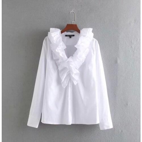 LUJIA ALAN Women's Ruffle Shirts