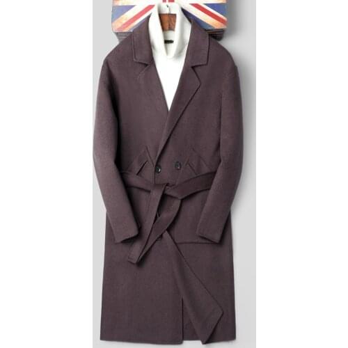 Mens Coat Winter Jacket Men Real Wool Coat Men Clothes 2019 Fashion Woolen Coat Male Long Windbreaker Erkek Mont LSY088358