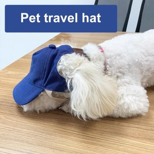 2021 New Summer Pet Dog Hat Cap Outdoor Dog Baseball Cap Canvas Small Large Dog Sunscreen Accessories