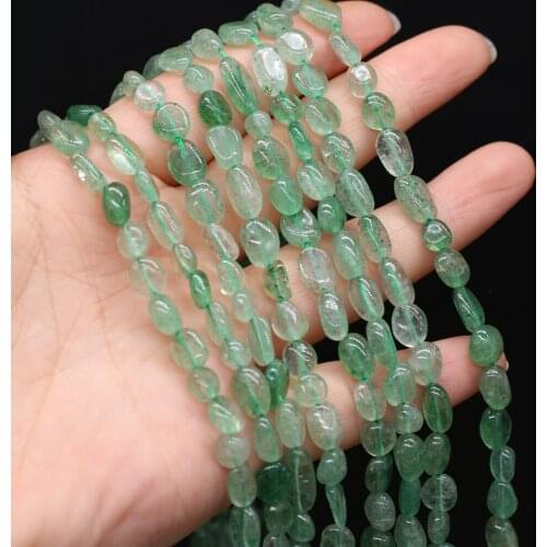 New Style Natural Stone Irregular Green Strawberry Loose Beads For DIY Jewelry Making Necklace Bracelet Earrings Accessory