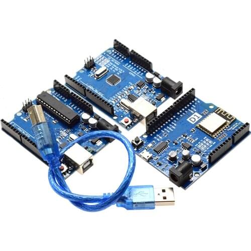 1Set UNO R3 Official Box ATMEGA16U2 / UNO+WiFi R3 MEGA328P Chip CH340G For Arduino UNO R3 Development Board WeMos ESP8266