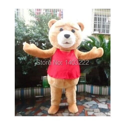 Teddy Bear of TED Adult Size Halloween Cartoon Mascot Costume Fancy Dress