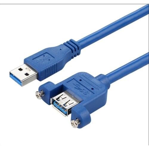 Factory direct usb extension cable male to female with ears DIY high standard with nut usb 3.0 data cable 1 meter