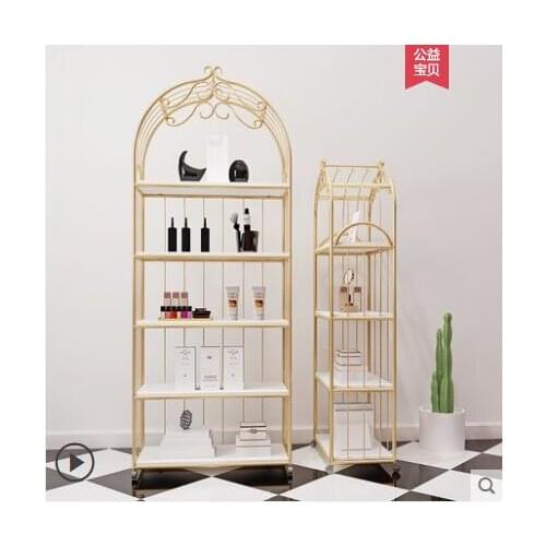 Nordic cosmetics shelf display rack Beauty salon product display cabinet Combined with manicure shop shelf display rack
