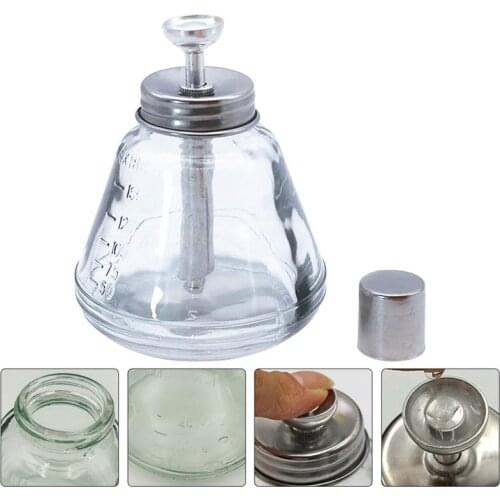 180ML Empty Push Down Alcohol Pump Sanitizer Container Glass Dispenser Bottle