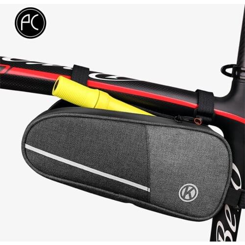 PCycling Bicycle Bag Triangle Bag Waterproof Road Bike MTB Bag Upper Tube Bags Reflective Strip Bag Cycling Accessories