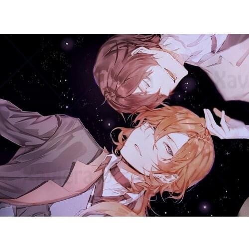 Japanese Anime Diamond Painting Wendu Stray Dog Cross Stitch Diy 5D Diamond Cross Stitch Kit Home Decor Rhinestone Embroidery