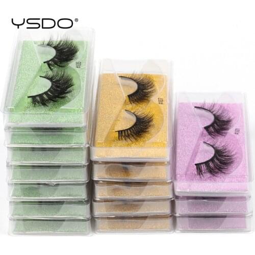 YSDO Wholesale Eyelashes 10/20/50/100/200 PCS Natural 3D Mink Lashes Volume Maquiagem Eyelashes Makeup False Lashes Faux Cils