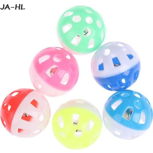 1pc 3.8cm Pet Parrot Toy Bird Hollow Bell Ball For birds Chew Fun Cage Toys Random