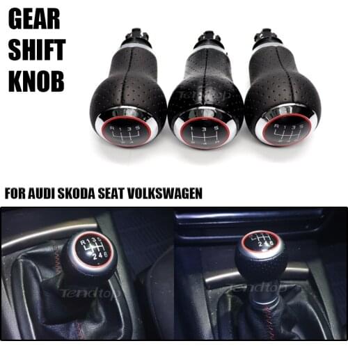 1Pcs Gear Shift Knob Stick Car Styling For Audi A4 B6 B7 B8 A6 S4 8K A5 8T Q5 8R S Line Ibiza 6J Seat Leon Mk1 Passat Golf