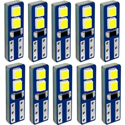 10Pcs New T5 W3W W1.2W 70 73 74 Super Bright LED Bulbs Auto Dashboard Gauge Lamp Car Warning Indicator Instrument Cluster Lights