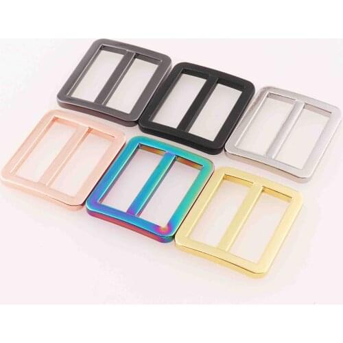 10 PCS Rainbow/Rose Gold Slider Buckles,25MM Adjuster Buckle-1" Adjustable Slide Buckle,Purse Strap,Handbag Making Hardware