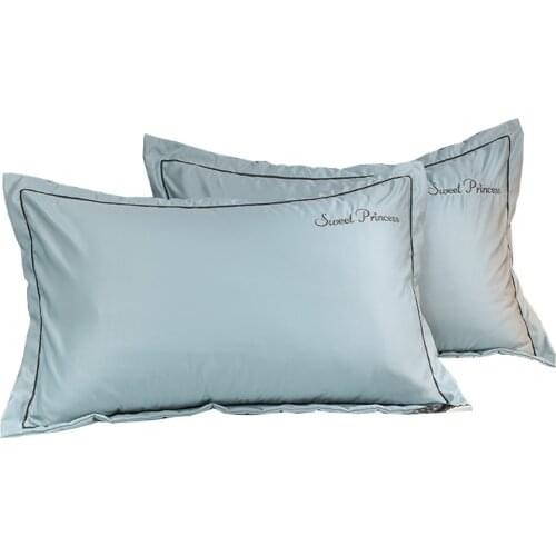 2 pcs 100% nature mulberry Silk pillowcase envelope Embroidery pillowcases for healthy standard queen king multicolor