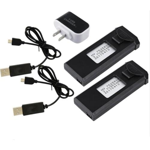 2PCS 3.7V 900mAh Battery and Charger for Visuo XS809 XS809HC XS809HW XS809W Foldable RC Quadcopter Spare Parts