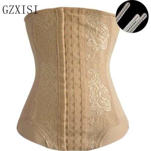 2019 Wholesale Body Shapers Waist Trainer Lace Corset Sexy Women Control tummy Slimming Belt Lady Corrective Underwear