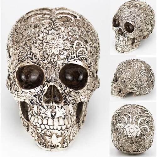 Resin Skull by 3D Plum Blossoms Sculptures Decor Horror Terror skull Handicraft Medical Model BEST Gift Bar Decoration