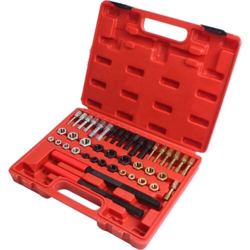 42 Pieces Damaged Nut Screw Repair Set Screw Derusting Tool Tap and Die De-pair Kit