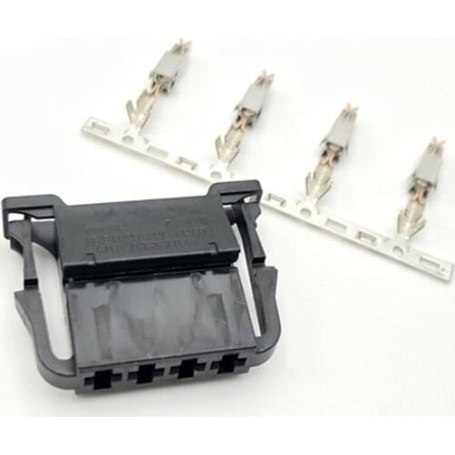 5pcs/lot 4 Pin/Way Brake Light Switch/Door Speaker Plug Car Connector With Terminal For Volkswagen Tiguan 4D0972704