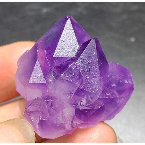 3pcs 20-30mm30-40mm Natural irregular hexagonal mineral Amethyst flower cluster specimen auditory healing stone decorative gift