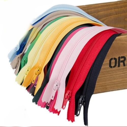 50PCS 3# 20CM Nylon Zippers For DIY Sewing Trousers Handmade Wallet 25Colors Available