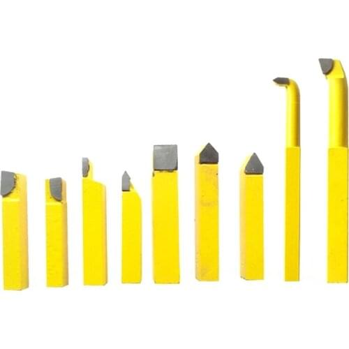 9Pcs Alloy Carbide Tip Tipped Cutter Lathe Turning Milling Tool 8mm Lathe Tool