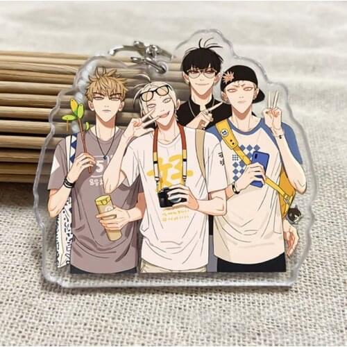 Anime 19 Days Keychain cute keyrings youth key holder Cartoon Figure Old Xian Hetian Jian Yi Pendent Key Ring Jewelry