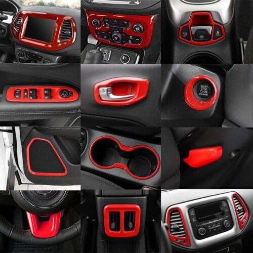 For Jeep Compass 2017 2018 2019 2020 Car Light Switch Button Meter Instrument Panel Lamp Trim Frame Door Handle Outlet Vent