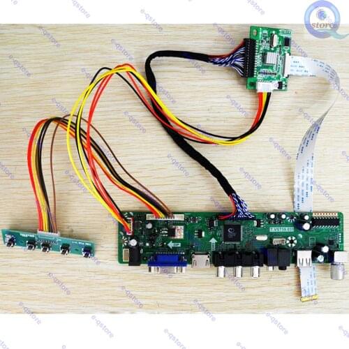 E-qstore:Turn Convert Repurpose Latop eDP Panel LTN140AT05 to Monitor-Lcd Controller Driver Converter Inverter Board Diy Kit